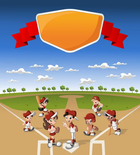 jugando beisbol dibujos animados