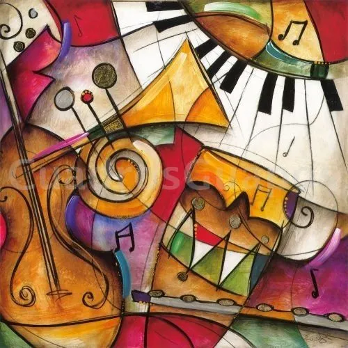 Eric Waugh, Jazz it up 1, Mural Abstracto - CuadrosGuapos.