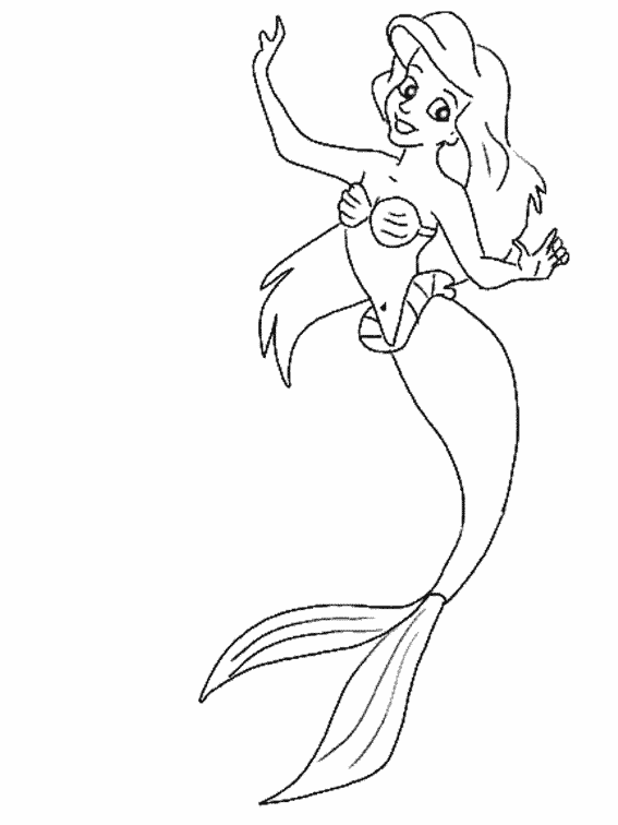 eriel sirena Colouring Pages