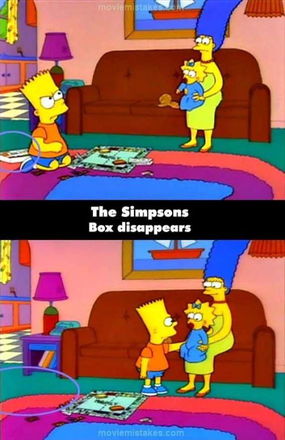 Errores y fails en algunas escenas de Los Simpsons | Rincón Abstracto