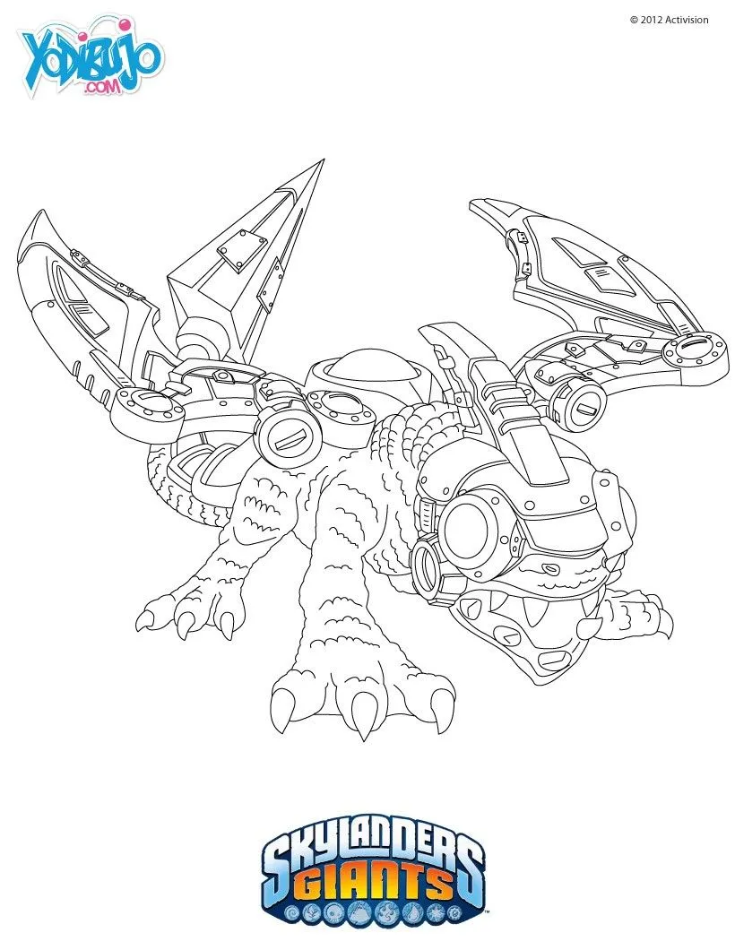 Eruptor Para Pintar Dibujos De Skylanders Giants Colorear Pictures