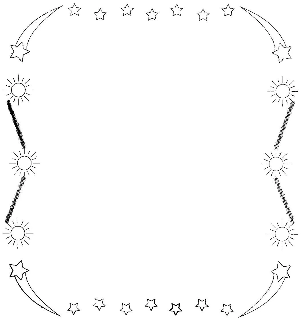 Escola Dominical Infantil: Borda: estrela e sol