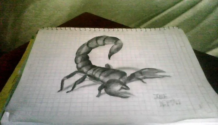 Escorpion! | Dibujos en 3D... Esplendido | Pinterest