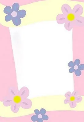  ... ESCRIBIR BLANCO CON FLORES ROSAS Y AZULES : INFANTIL Y PARA NIÑOS