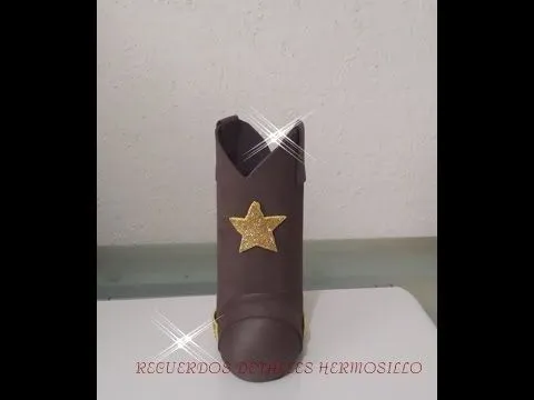 Bota de vaquero en foami - Imagui