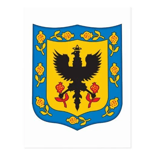 Escudo de armas de Bogotá Colombia Postales | Zazzle