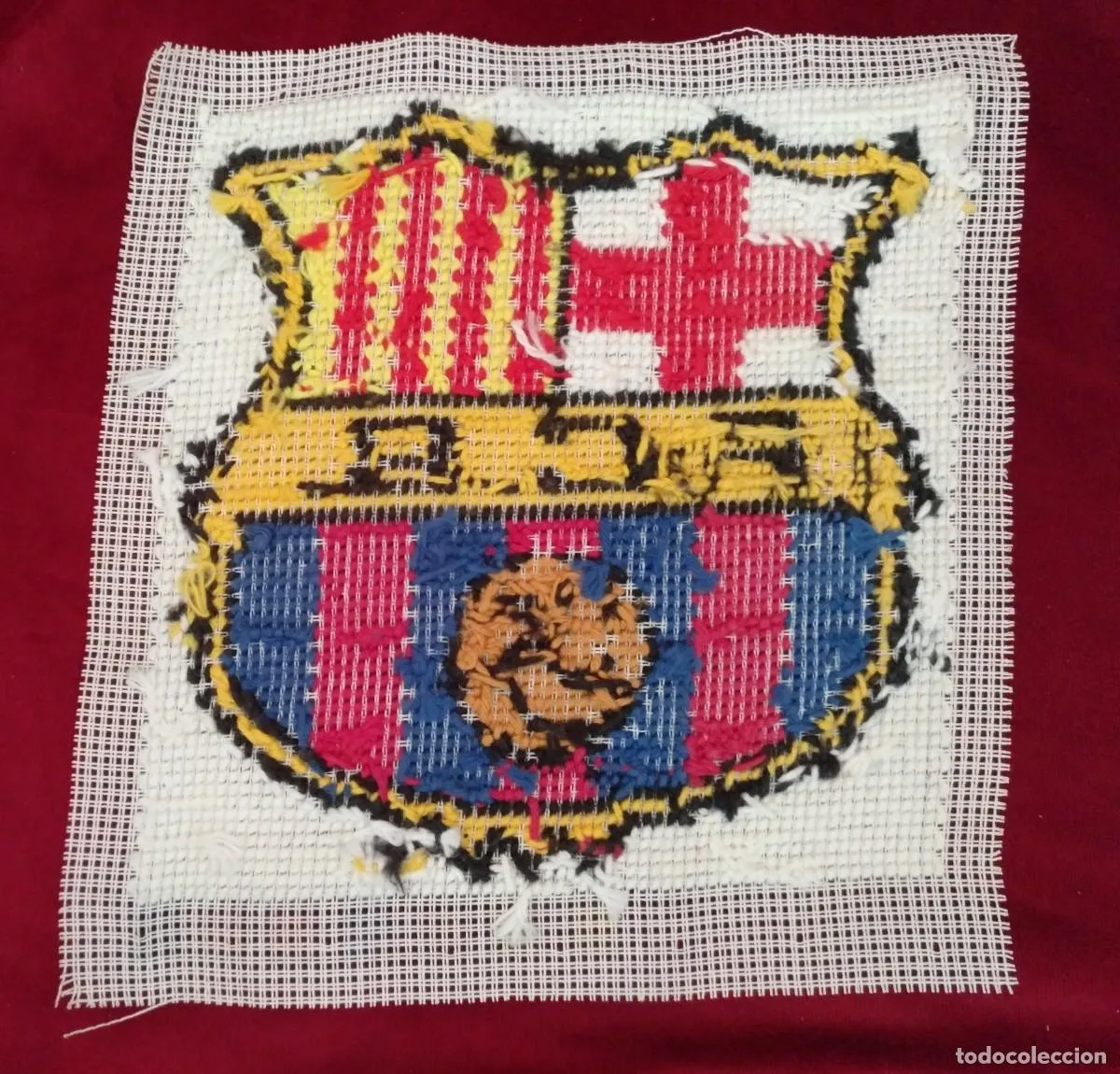 escudo del barça (barcelona) bordado en punto d - Compra venta en  todocoleccion