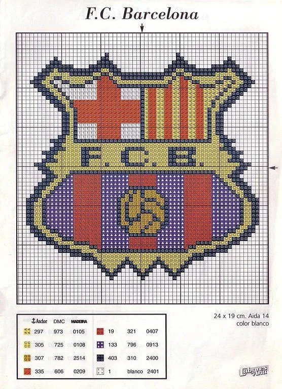 escudo barcelona | Aprender manualidades es facilisimo.