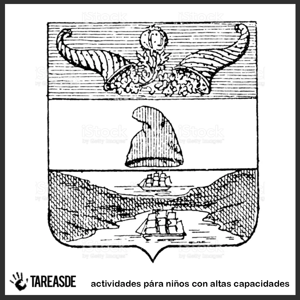 Escudo de Colombia para colorear fácil