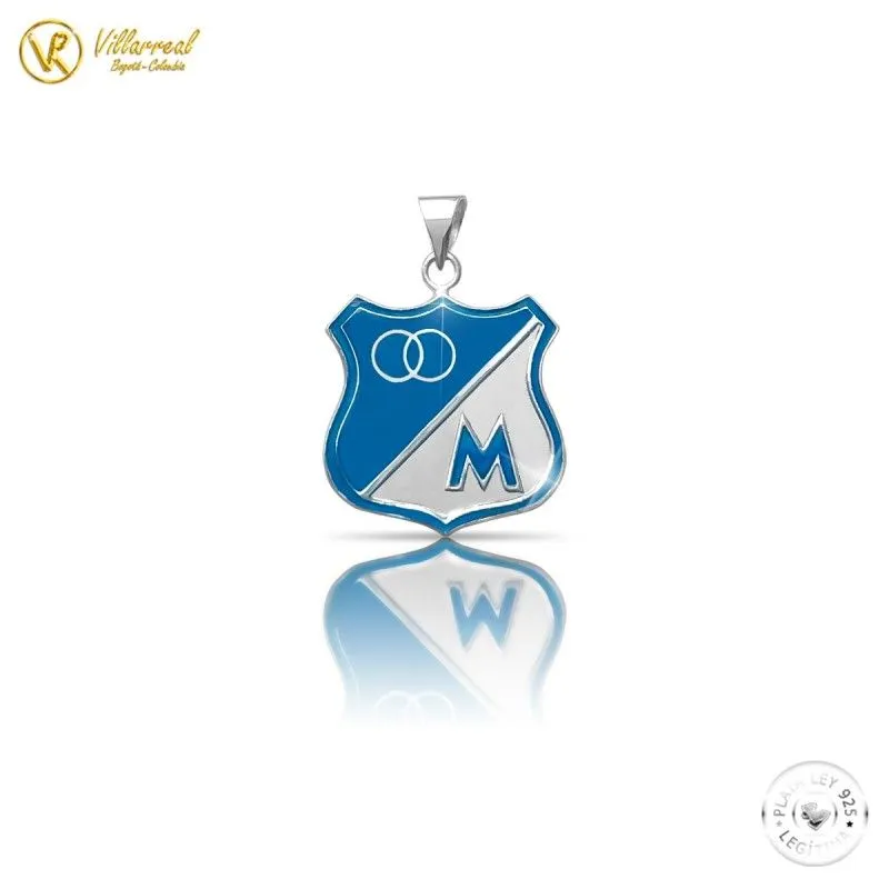 Escudo equipo millonarios oro o plata de ley 925 y bogotá Colombia