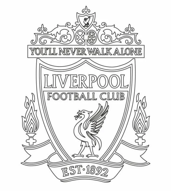 Escudo liverpool para colorear - Escudo