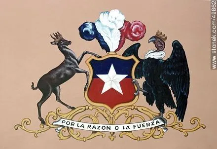 Escudo Nacional de Chile. "Por la Razón o por la Fuerza". - Stonek ...