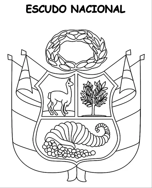 El escudo del Perú para pintar - Imagui