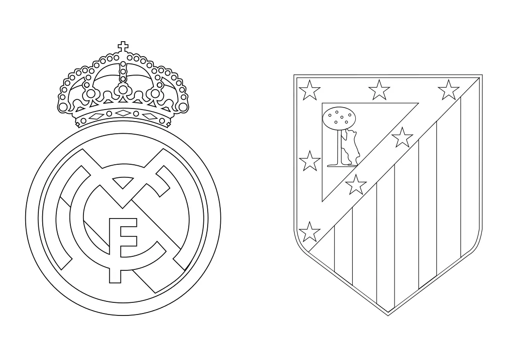 Escudo Del Atletico De Madrid Para Colorear Dibujos Tattoo Pictures