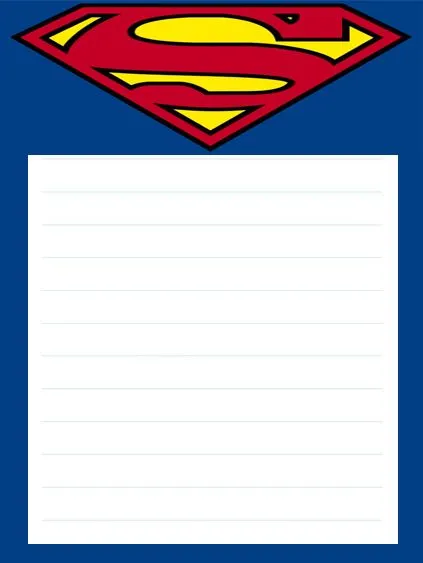 ESCUDO SUPERMAN PAPEL DE CARTA INFANTIL PARA IMPRIMIR GRATIS ...