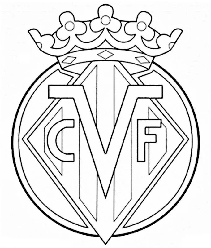 Escudos de futbol para colorear