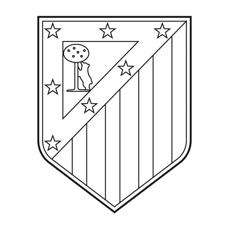 Escudos de futbol para colorear