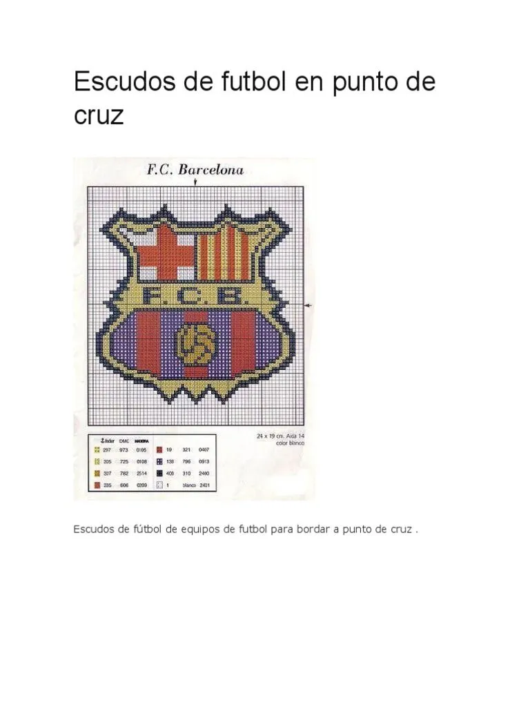 Escudos de Futbol en Punto de Cruz | PDF