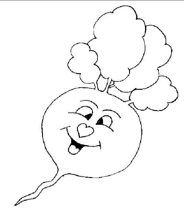 Escuela Especial Abierta: dibujo de rabanito para trabajar con el ...