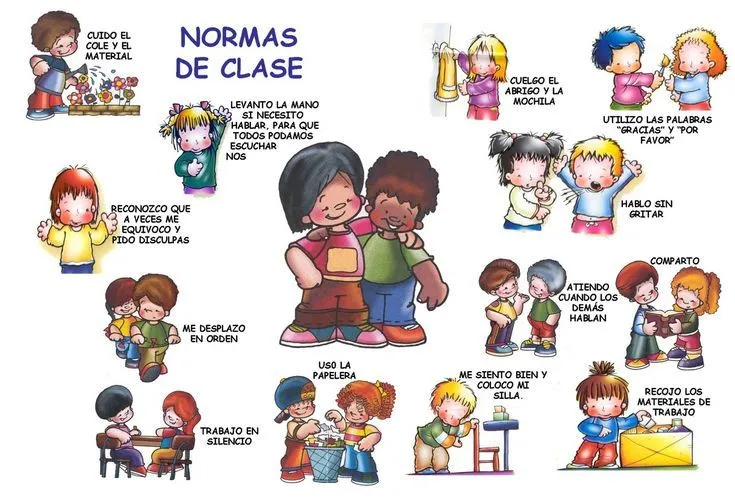 espanol | También nuevos dibujos de reglas de conducta en clase en ...