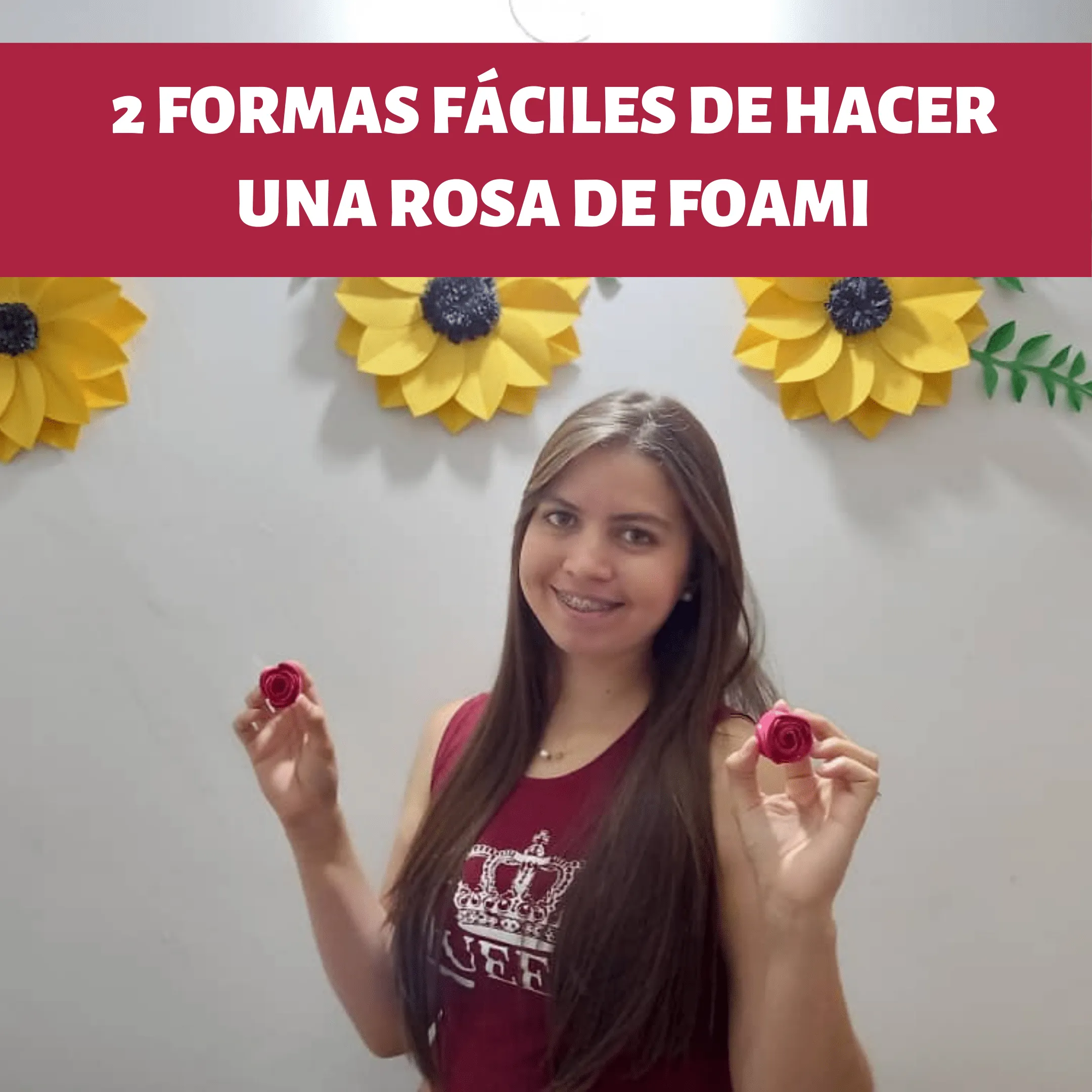 ESP-ENG] 2 Formas fáciles de hacer una rosa de foami 