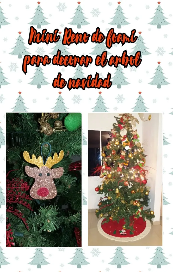 ESP-ENG] Mini reno de foami para colgar en el árbol de navidad || Tutorial  paso a paso / Mini foami reindeer to hang on the Christmas tree ||  Step-by-step tutorial. — Hive