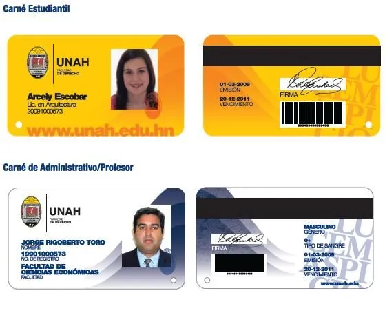 Espacio UNAH: Carnet Estudiantil