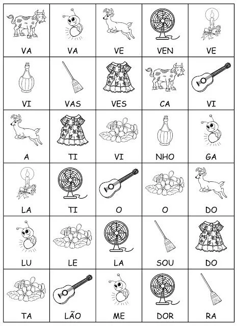 ESPAÇO APRENDENTE**´¯`*♥**´¯`*♥**: Formando palavras com sílabas ...