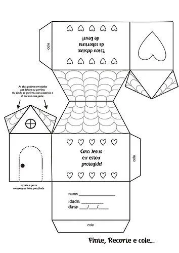 ESPAÇO EDUCAR: Moldes de casas para imprimir, recortar e montar ou ...