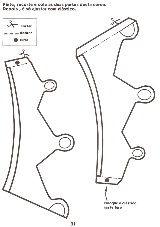 Conteúdos Pedagógico Infantil: Moldes de coroas de reis, rainhas e ...