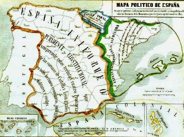 España, Catalunya y el mapa de 1852. Sólo un poco de investigación ...