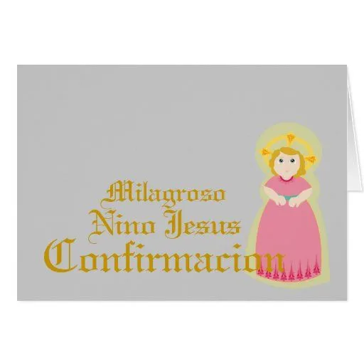 Español-Personalizar milagroso de " Confirmacion" Tarjeta | Zazzle