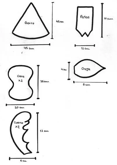 Molde de la cara de un reno - Imagui