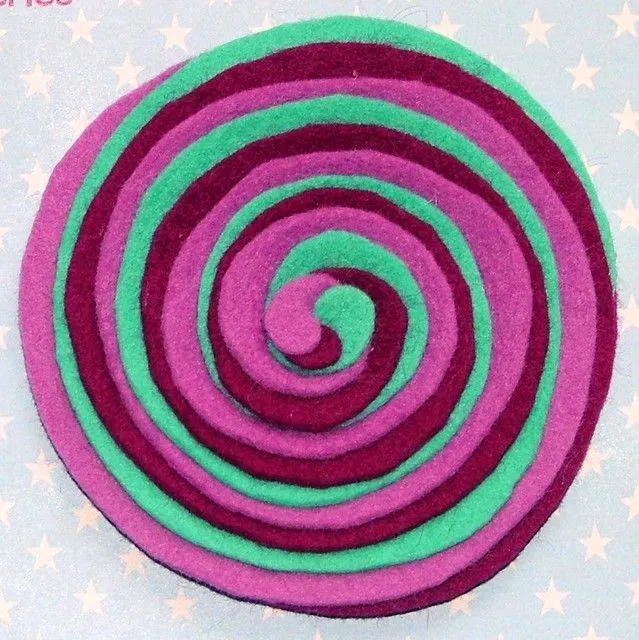 Espiral triple Morado, malva y verde turquesa Ref: S-009 | Flickr ...