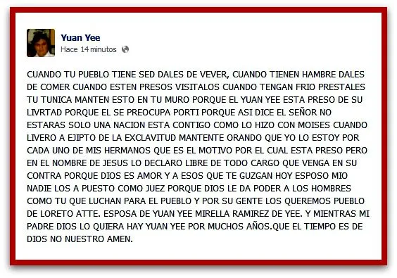 esposa de yuan yee loreto | Colectivo Pericú