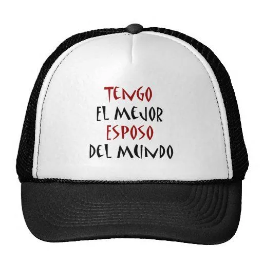 Tengo El Mejor Esposo Del Mundo Mesh Hats from Zazzle.