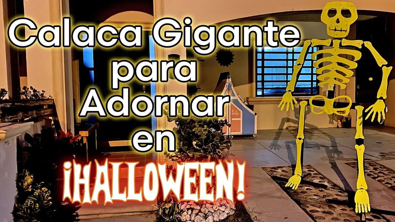 Como Hacer un ESQUELETO GIGANTE para Adornar en HALLOWEEN O DIA DE MUERTOS  