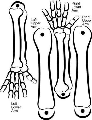 Como hacer un esqueleto movil en Manualidades infantiles para niños