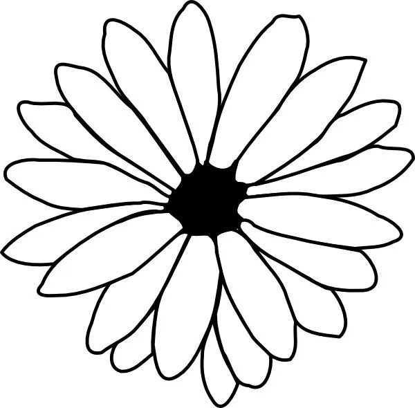 Esquema de flores clipart Vector de imágenes prediseñadas ...