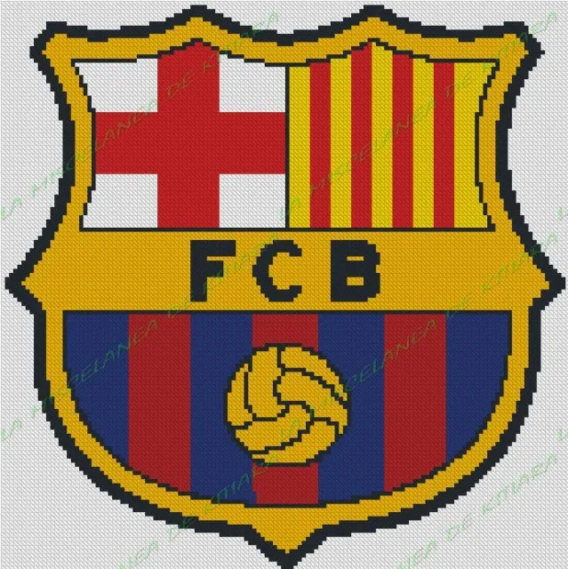 ESQUEMA PARA PUNTO De Cruz, Escudo F.c. Barcelona EUR 3,99 - PicClick FR