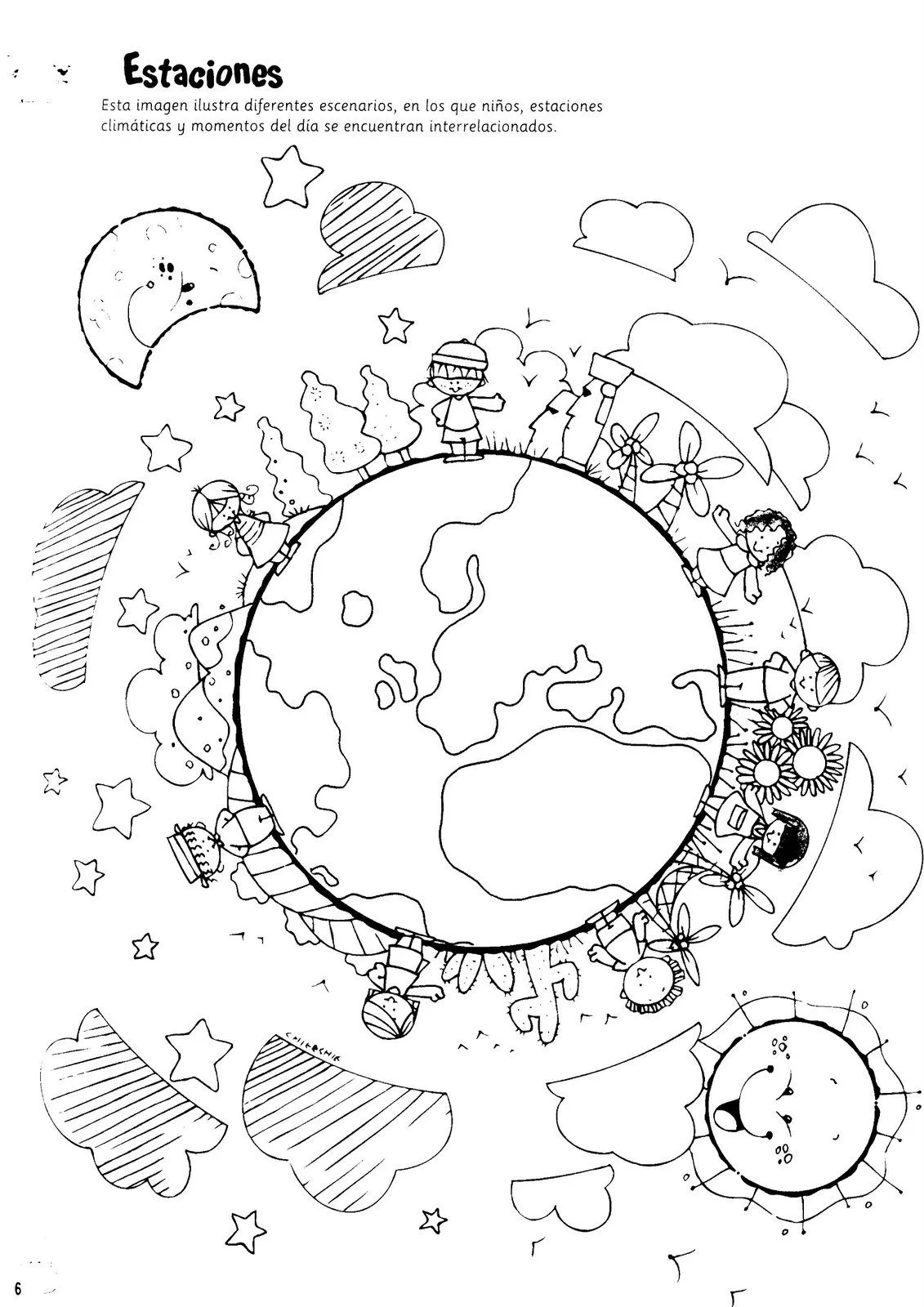 Estaciones del año para colorear para niños - Imagui