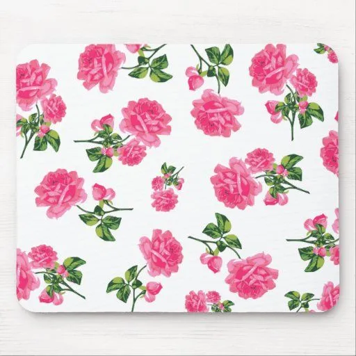 Estampado de flores: Rosas rosados Alfombrilla De Ratones | Zazzle