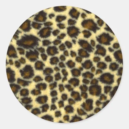 Pegatinas redondos del estampado leopardo etiqueta redonda | Zazzle