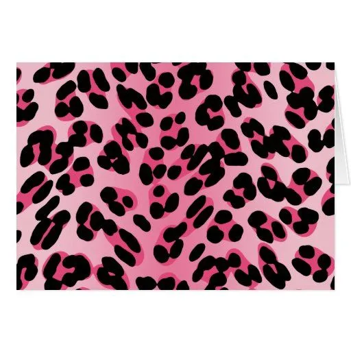 Estampado leopardo rosado retro postal | Zazzle