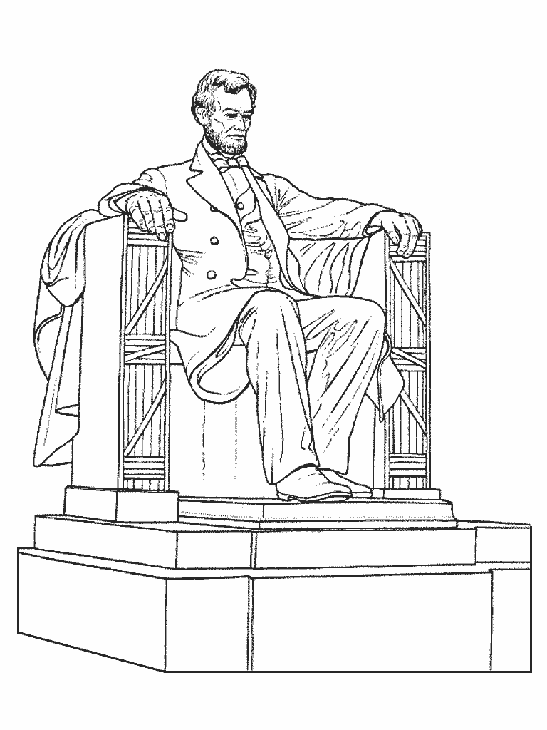 Estatua de Abraham Lincoln para colorear ~ Dibujos para Colorear ...