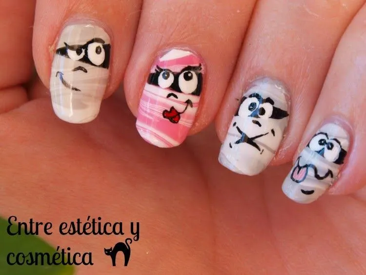 Entre estética y cosmética: #RetoHalloweenNails - Monstruos: MOMIAS