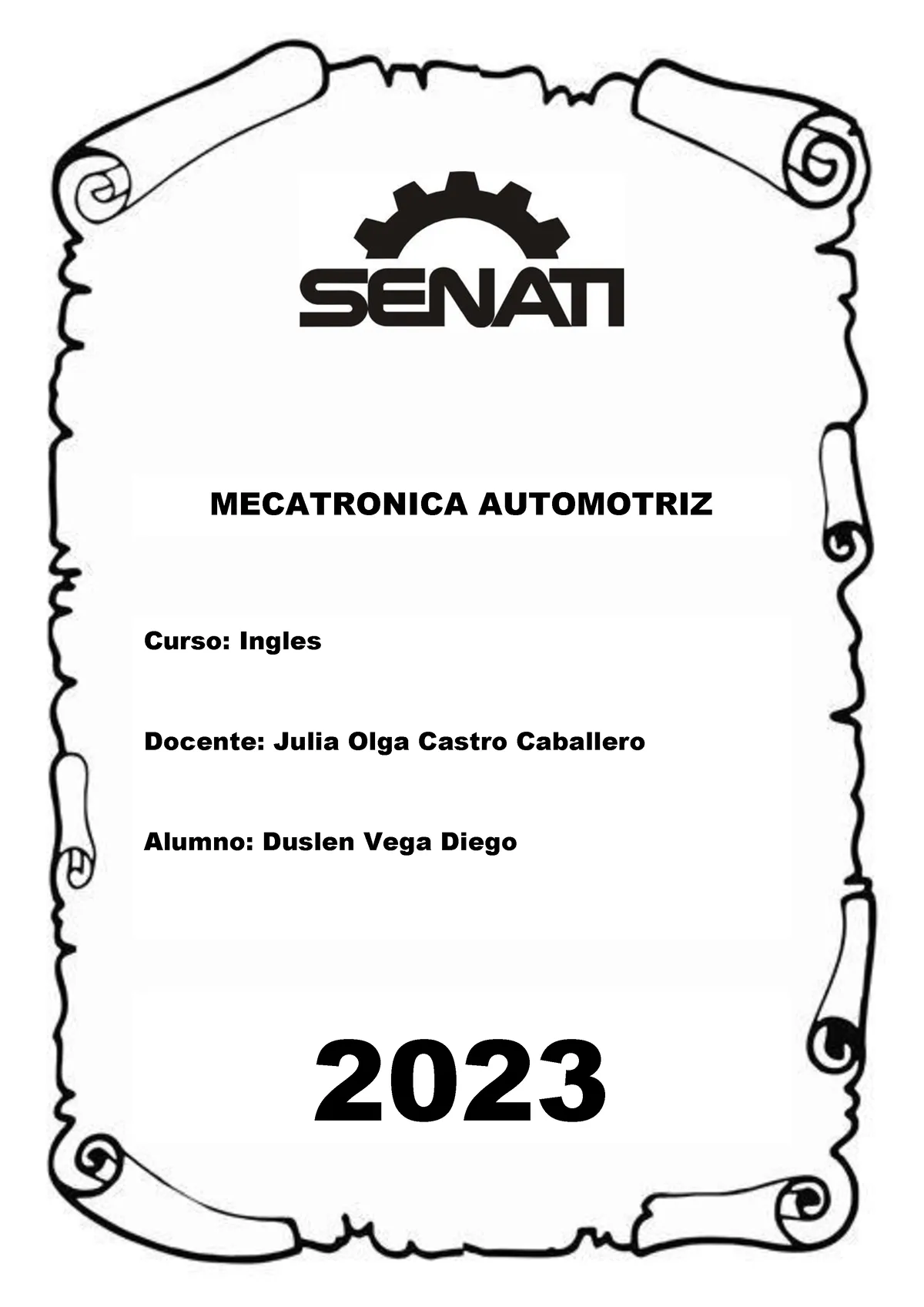 Mi estilo o forma de vestir - Fisica y Quimica - MECATRONICA AUTOMOTRIZ  Curso: Ingles Docente: Julia - Studocu