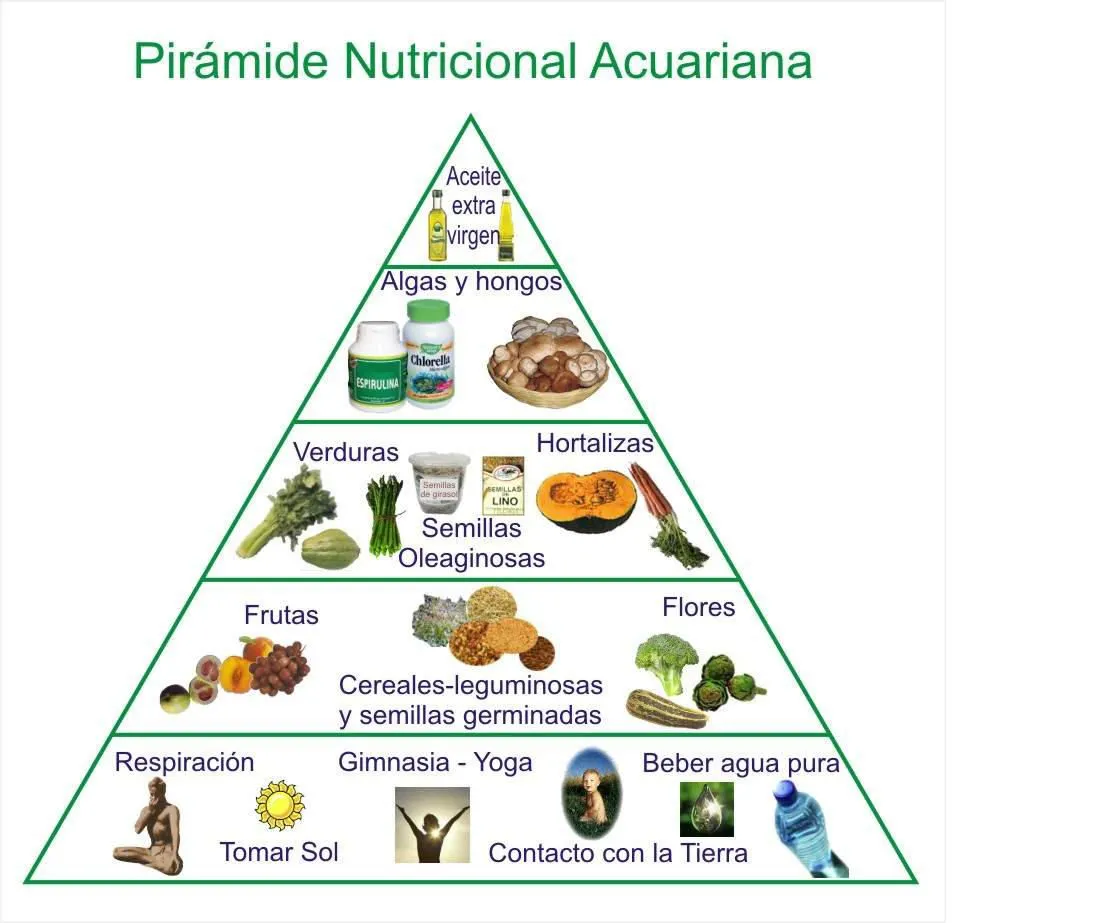 ESTRELLA ANA MARIA-SANACION: PIRAMIDE NUTRICIONAL ACUARIANA.-