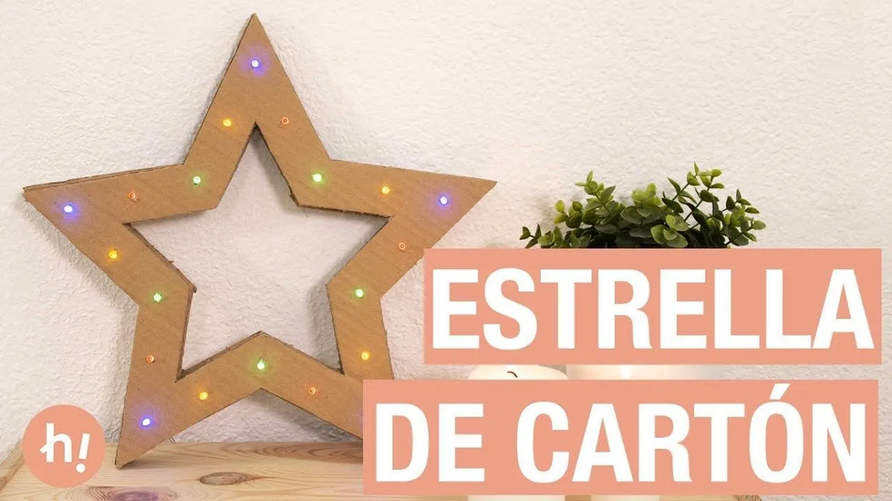 Cómo hacer una estrella de cartón con luces · Handfie DIY - YouTube