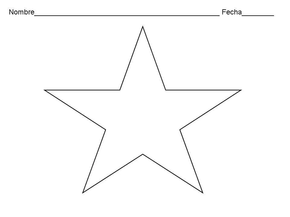 Estrella - Fichas para aprender las formas geométricas